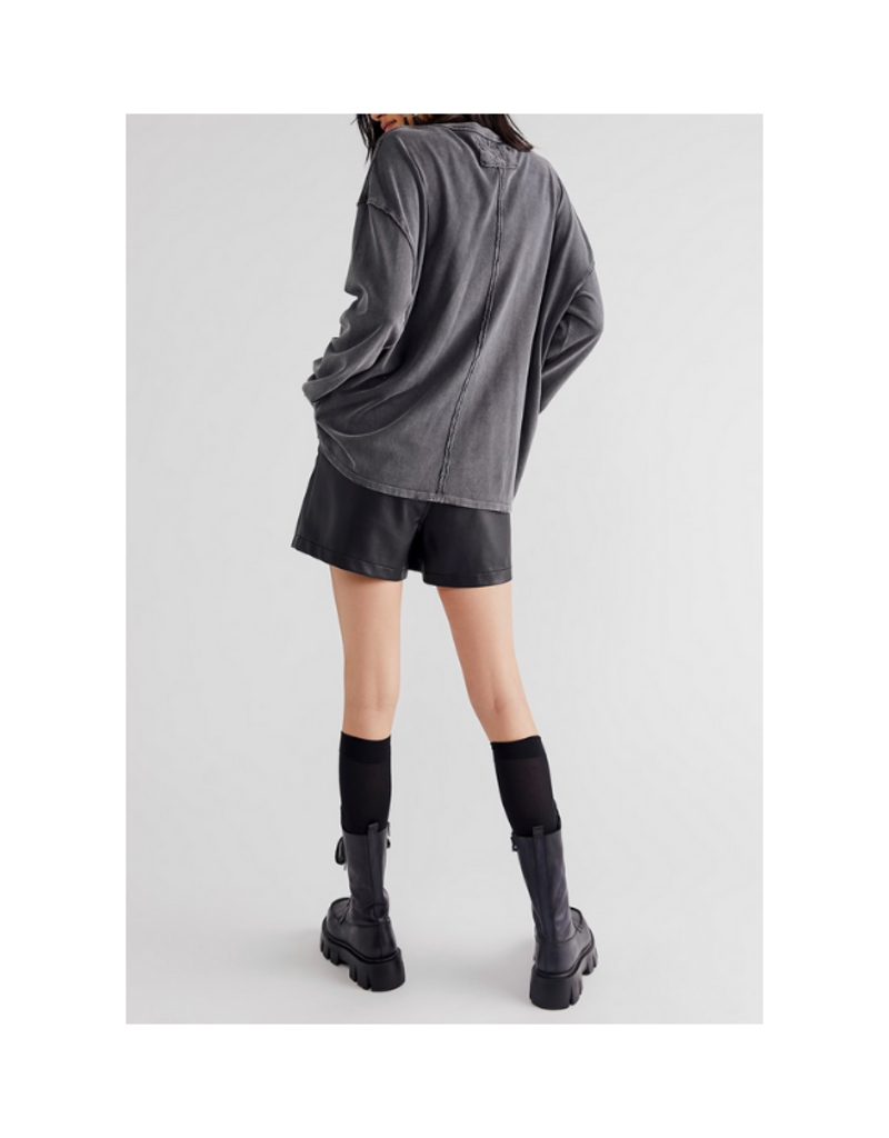 Free People Fade Into You Long Tee in Metal Stiletto by Free People