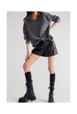 Free People Fade Into You Long Tee in Metal Stiletto by Free People