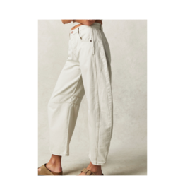 Free People Good Luck Barrel Jean in Milk by Free People