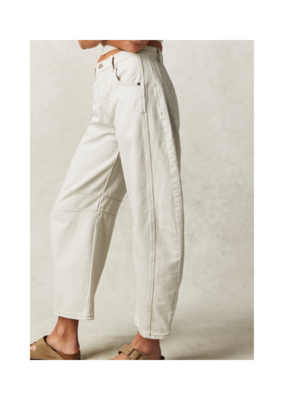 Free People Good Luck Barrel Jean in Milk by Free People