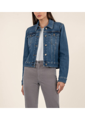 Kut from the Kloth Julia Crop Jacket in Main Wash by Kut from the Kloth