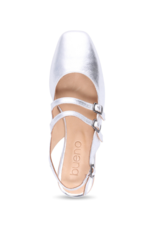 Bueno Estella Slingback Flat in Silver Metallic by Bueno