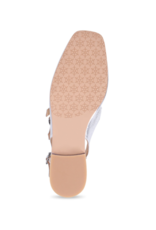 Bueno Estella Slingback Flat in Silver Metallic by Bueno