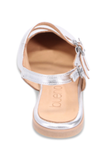 Bueno Estella Slingback Flat in Silver Metallic by Bueno