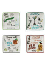 Creative Co-Op Cocktail Recipe Plate
