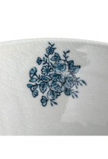 Creative Co-Op Hand-Painted Blue & White Porcelain Pedestal Bowl