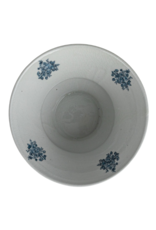 Creative Co-Op Hand-Painted Blue & White Porcelain Pedestal Bowl