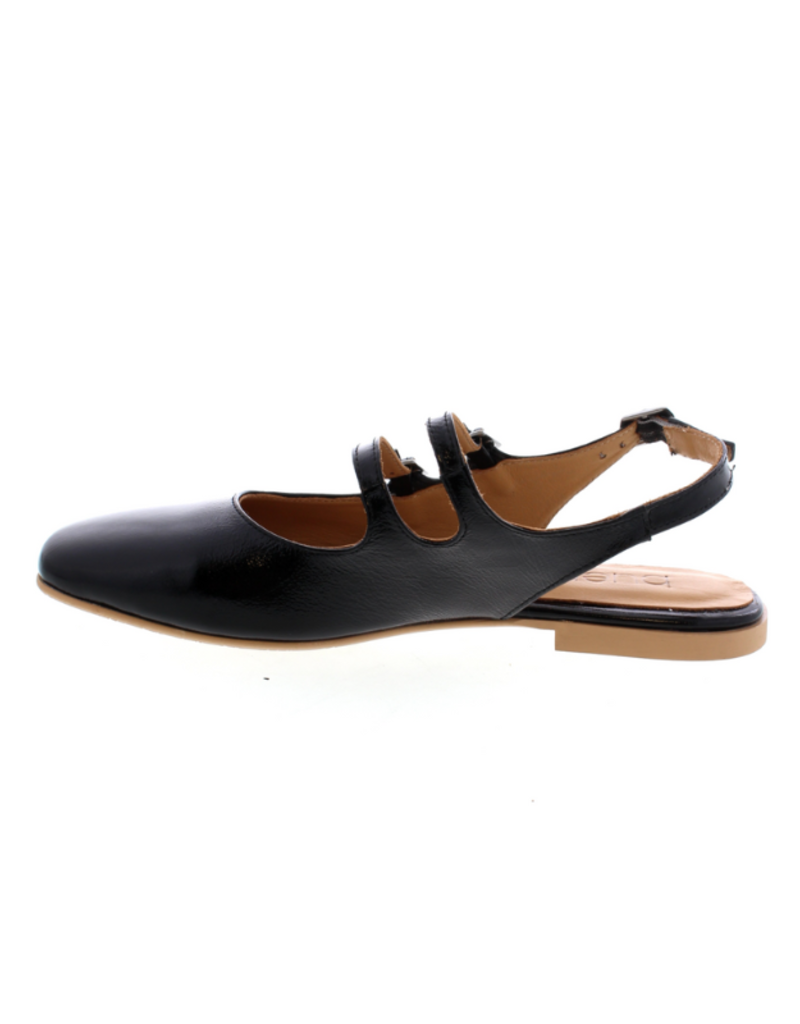 Bueno Estella Slingback Flat in Black by Bueno
