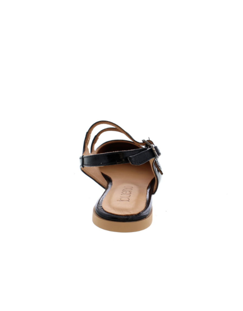 Bueno Estella Slingback Flat in Black by Bueno