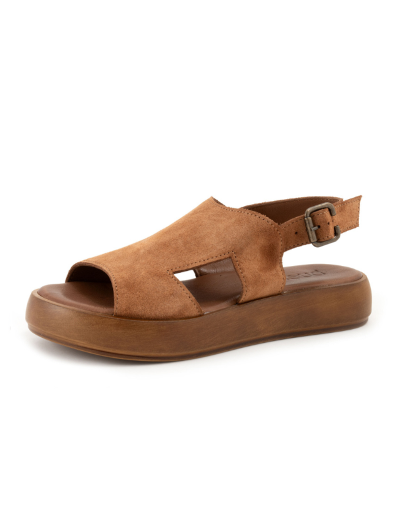 Bueno Jacob Sandal in Chestnut Suede by Bueno