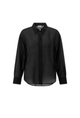 YAYA Blouse with Placket Detail in Phantom by YAYA