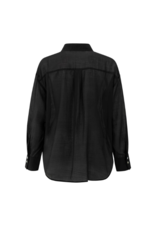YAYA Blouse with Placket Detail in Phantom by YAYA