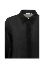 YAYA Blouse with Placket Detail in Phantom by YAYA