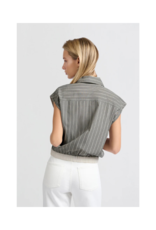 YAYA Sleeveless Blouse with Elastic Waist in Phantom Dessin by YAYA