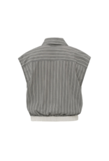 YAYA Sleeveless Blouse with Elastic Waist in Phantom Dessin by YAYA