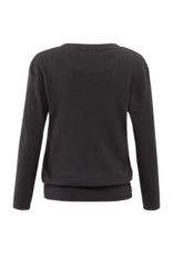 YAYA Round Rib Sweater with Tanktop in Phantom by YAYA