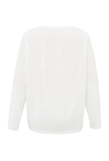 YAYA Longsleeve Top with Boatneck in Blanc de Blanc by YAYA