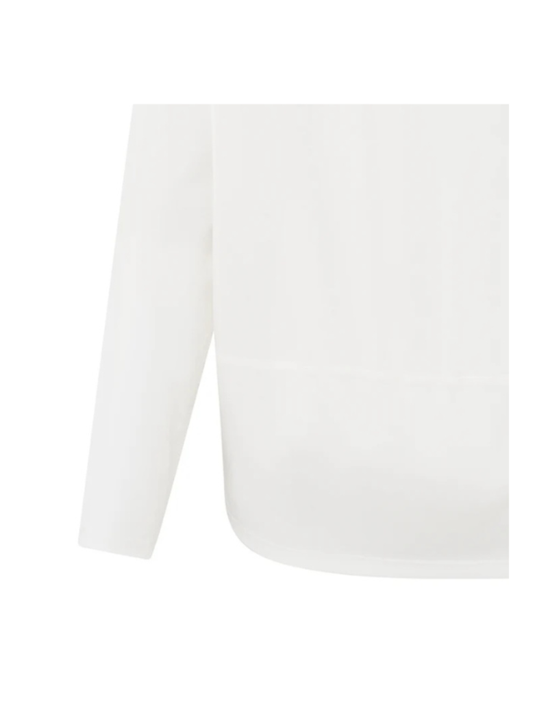 YAYA Longsleeve Top with Boatneck in Blanc de Blanc by YAYA