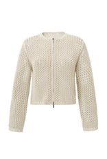 YAYA Mesh Stitch Cardigan in Summer Sand by YAYA