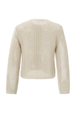 YAYA Mesh Stitch Cardigan in Summer Sand by YAYA
