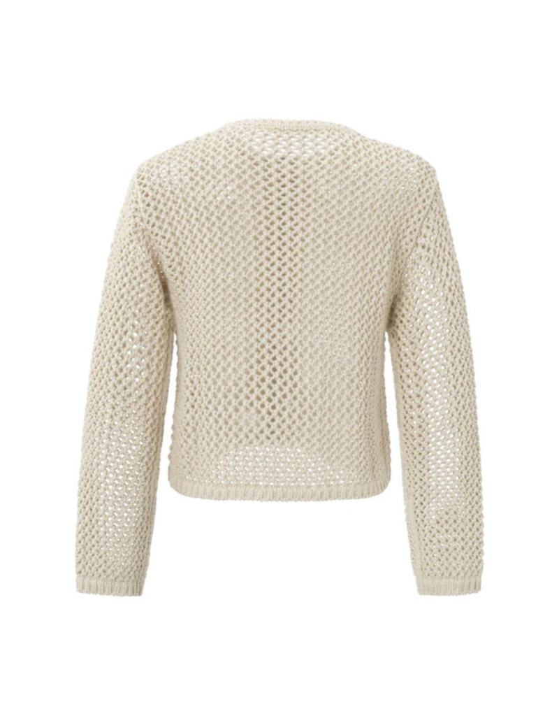 YAYA Mesh Stitch Cardigan in Summer Sand by YAYA