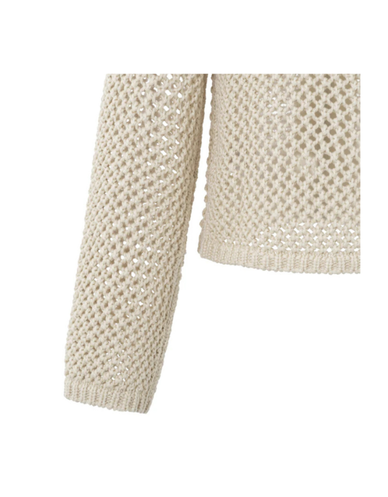 YAYA Mesh Stitch Cardigan in Summer Sand by YAYA
