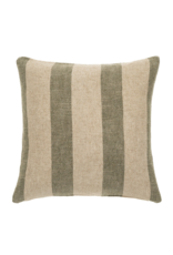 Indaba Trading Penstone Stripe Pillow in Green 20x20