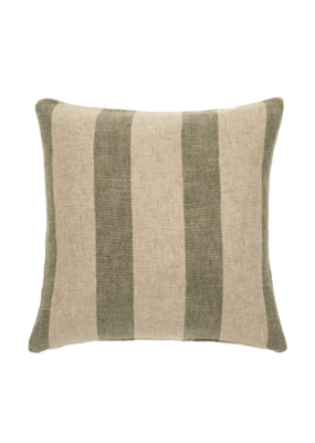 Indaba Trading Penstone Stripe Pillow in Green 20x20
