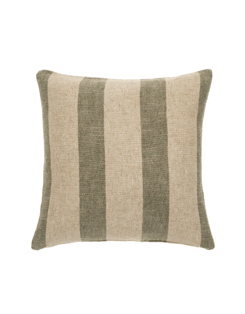 Indaba Trading Penstone Stripe Pillow in Green 20x20