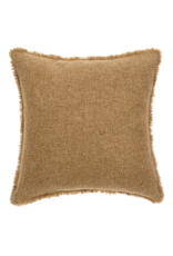 Indaba Trading Fringed Boucle Pillow in Terracotta 20x20