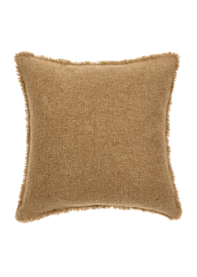 Indaba Trading Fringed Boucle Pillow in Terracotta 20x20