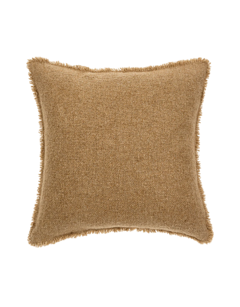 Indaba Trading Fringed Boucle Pillow in Terracotta 20x20