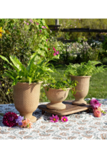 Bacon Basketware Ltd Basketweave Cement Tall Urn Small