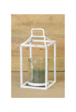 Bacon Basketware Ltd Small Square White Frame Lantern
