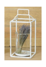 Bacon Basketware Ltd Large Square White Frame Lantern