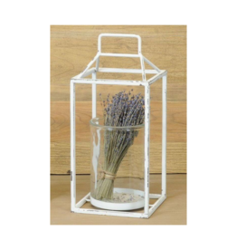 Bacon Basketware Ltd Large Square White Frame Lantern