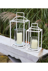 Bacon Basketware Ltd Large Square White Frame Lantern