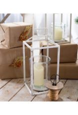 Bacon Basketware Ltd Large Square White Frame Lantern