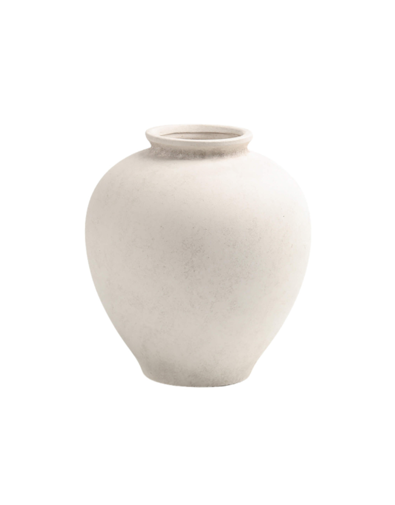 Bacon Basketware Ltd White Terracotta Vase Large