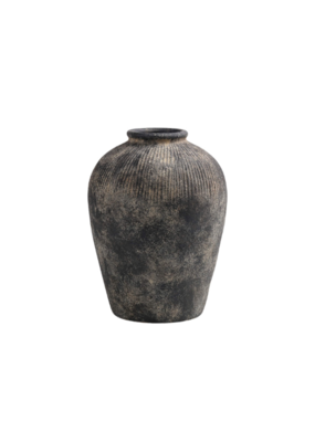 Bacon Basketware Ltd Black Terracotta Vase Small