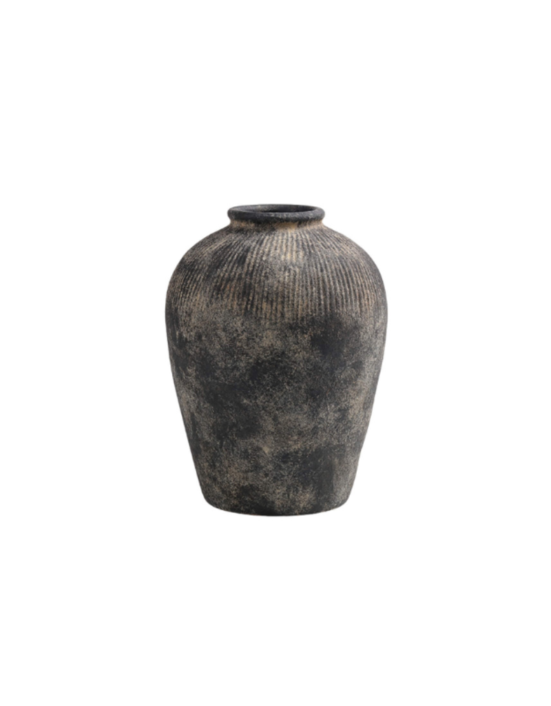 Bacon Basketware Ltd Black Terracotta Vase Small