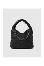 Louenhide Gabby Mini Woven Crossbody in Black by Louenhide