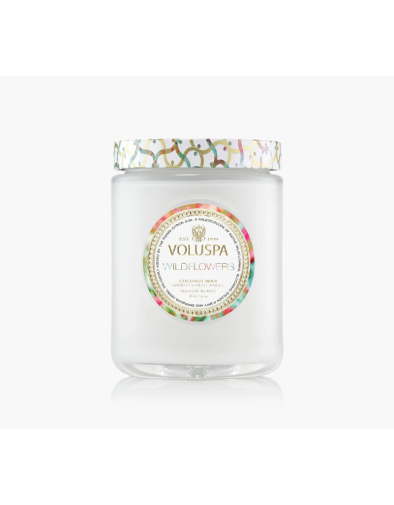 Voluspa 18oz Large Jar Candle in Wildflowers by Voluspa