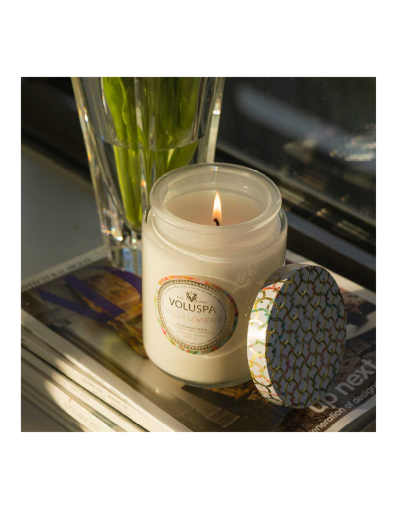 Voluspa 18oz Large Jar Candle in Wildflowers by Voluspa