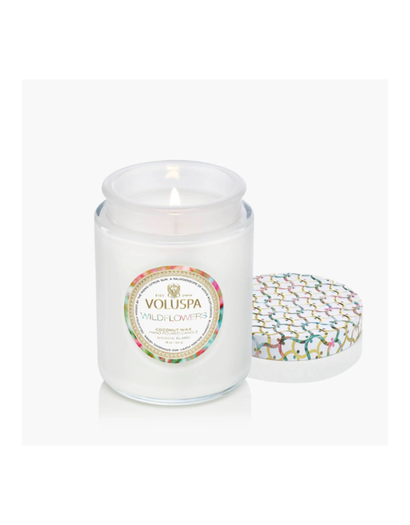 Voluspa 18oz Large Jar Candle in Wildflowers by Voluspa