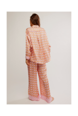 Free People Dreamy Days Pajama Set in Sweet Pink Combo by Free People