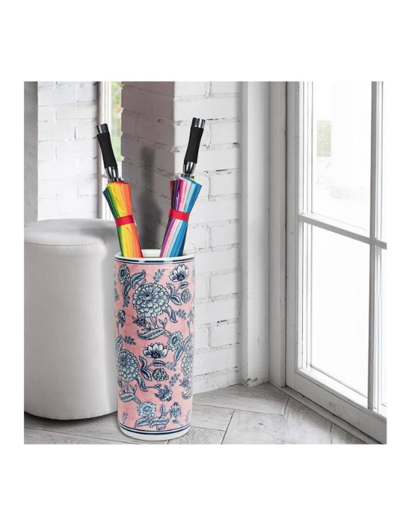 Pink Floral Umbrella Stand