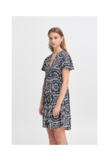 ICHI Aya Dress in Total Eclipse Ikat by ICHI