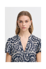 ICHI Aya Dress in Total Eclipse Ikat by ICHI