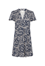 ICHI Aya Dress in Total Eclipse Ikat by ICHI